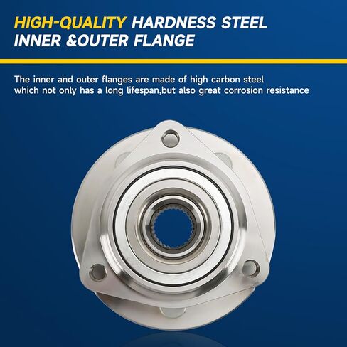 Rear Wheel Hub and Bearing Assembly Fit for 2001-2007 Dodge Grand Caravan 3.3L 3.8L, 2001-2007 Caravan 3.3L, 2001-2003 Chrysler Voyager 2.4L and More, 5 Lugs w/ABS Replace 512169 in Kuwait