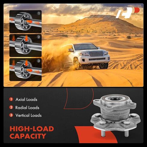 A-Premium 2 × محمل العجلة الخلفية ومجموعة المحور مع 5 عروات متوافقة مع Lexus RX350 2016-2022، RX450h 2016-2022 in Kuwait