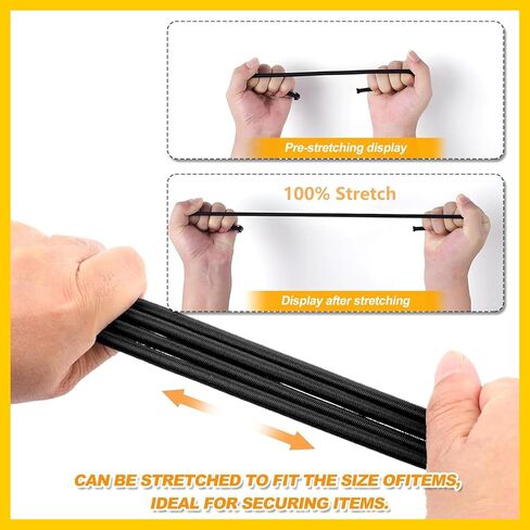 Bungee Cord,3/16" x 32' Marine Grade Heavy Duty Bungie Cord,Kayak Stretch String Rope, Elastic Shock Cord,for DIY Projects,Kayak Strap Tarp Tie Down Canopy Camping Tent Crafting (Black) in Saudi Arabia