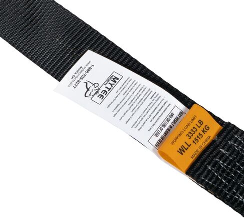 Mytee Products 10 Pack 2" x30' Black Ratchet Straps with Flat Hooks - 3,333 Lbs WLL - Heavy Duty Tie Down Ratchet Straps for Flatbed, Truck, Trailers, Cargo, Pickup in Kuwait