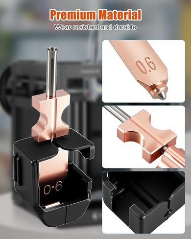 فوهة مدمجة للطابعة ثلاثية الأبعاد مقاس 0.6 مم مع غطاء من السيليكون مناسب لطابعة Flashforge AD5X، قطعتان in Kuwait