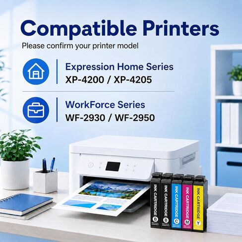 Remanufactured Ink Cartridges Replacement for Epson 232XL Ink Cartridges Combo Pack Latest Upgrade (5-Pack) for Epson 232 XL Ink Work with XP-4200 XP-4205 WF-2930 WF-2950 Printer, (2BK/C/M/Y) in Saudi Arabia