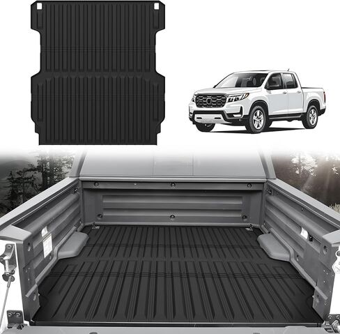 حصيرة سرير شاحنة Cartist لسيارة Honda Ridgeline 5.3FT 2017-2025 2026، بطانة سرير مناسبة لجميع الأحوال الجوية لملحقات Ridgeline، سجادة صندوق السيارة TPE شديدة التحمل، ملحقات السيارة in Kuwait