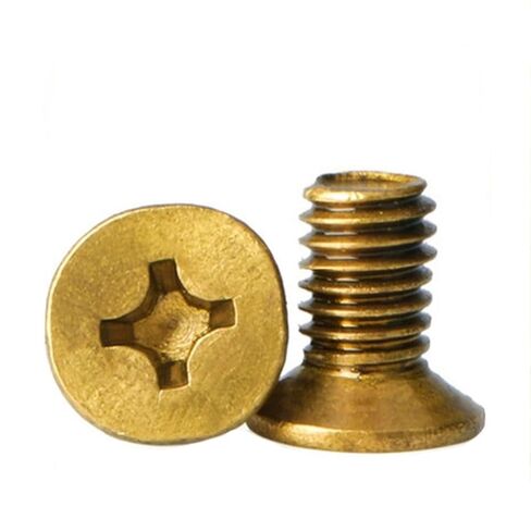 NACX M3 x 10mm Flat Head Phillips Machine Screws Bolts Countersunk Screws, Brass, 150Pcs in Kuwait