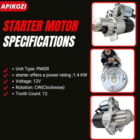 17986 New Starter Fits for Chevy Traverse 09-17, for GMC Acadia 07-16, for Buick Enclave Lacrosse, for Cadillac SRX XTS STS, for Impala 12-20, for Pontiac, for Saturn, for Suzuki 3.0L 3.6L V6 in Saudi Arabia