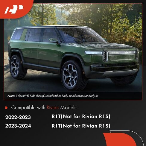 اللوحات الطينية الممتازة متوافقة مع Rivian R1T 2022 2023 2024، لا تتطلب واقيات الطين مع مجموعات الأجهزة، مجموعة من 4 قطع أمامية وخلفية (ليست لـ Rivian R1S) in Kuwait