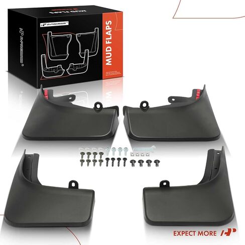 اللوحات الطينية الممتازة متوافقة مع Rivian R1T 2022 2023 2024، لا تتطلب واقيات الطين مع مجموعات الأجهزة، مجموعة من 4 قطع أمامية وخلفية (ليست لـ Rivian R1S) in Kuwait