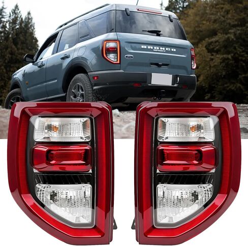 Driver Side Tail Lights Assembly Fit 2021 2022 2023 2024 2025 Ford Bronco Sport, Original Rear Taillight Brake Lamp with Bulb and Harness, Left Back Taillights Replacement - OE Style in Saudi Arabia