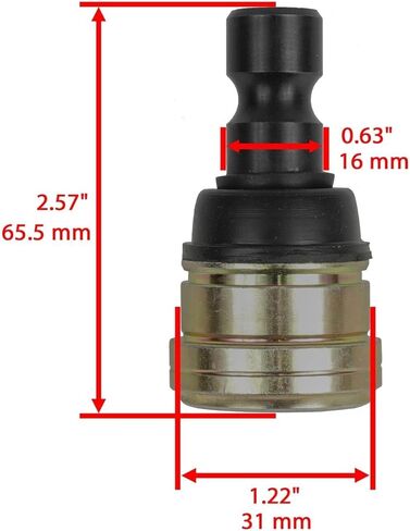 Caltric Front Upper A Arm Pivot Bushing Ball Joint Kit Compatible with Polaris Ranger Crew 900 2014 2015 in Kuwait