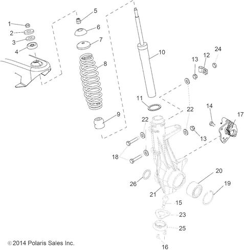 وصلة كروية غير دهنية من Polaris ATV، قطعة OEM الأصلية 7061193، الكمية 1 in Kuwait