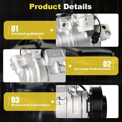 CO29030C Air Conditioning AC Compressor with Clutch Compatible with Acura TL 2009-2014, TSX 2010-2014, Accord 2.0L 2014, Crosstour 3.5L 2012, RDX 2013-2015 & Honda Accord 3.5L 2008-2012 in Saudi Arabia