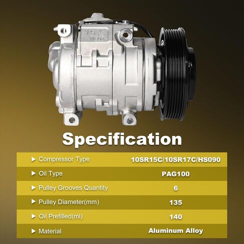 CO29030C Air Conditioning AC Compressor with Clutch Compatible with Acura TL 2009-2014, TSX 2010-2014, Accord 2.0L 2014, Crosstour 3.5L 2012, RDX 2013-2015 & Honda Accord 3.5L 2008-2012 in Saudi Arabia