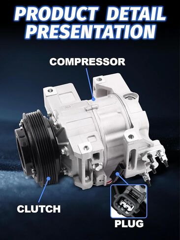 AC Compressor Compatible With Nissan Rogue 2008-2013,Rogue Select 2014-2015, with L4 2.5L A/C Clutch for Car in Saudi Arabia