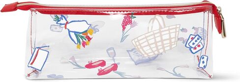 kate spade new york Clear Pen and Pencil Case for Women, Cute Work Stationery, PVC Zip Pouch Includes 2 Pencils, Sharpener, Eraser, and Ruler (Park Picnic) in Kuwait