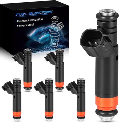 Upgraded FJ460 Fuel Injectors Fits For:-Ford F150 Heritage E150 Econoline Club Wagon E250 Econoline 4.2L 1999 2000 2001 2002 2003 2004 (6 PCS) in Saudi Arabia