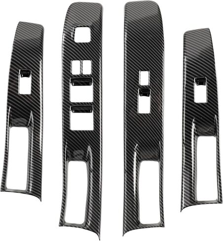 Barong for Nissan Frontier 2022 2023 2024 2025 2026 ملحقات وحدة التحكم المركزية الداخلية غطاء لوحة ناقل الحركة حامل الكأس - نمط ألياف الكربون in Kuwait
