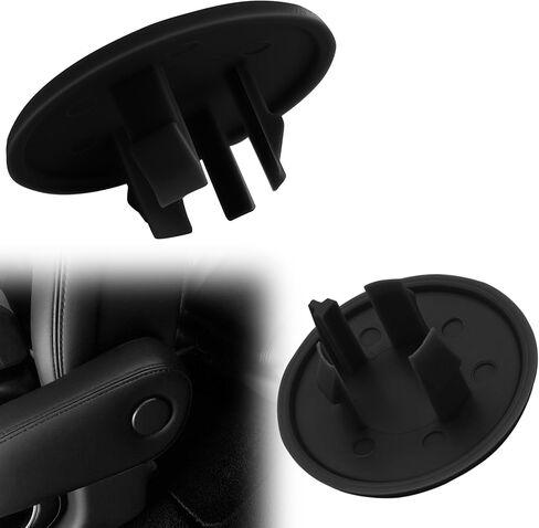 2PCS Armrest Cap Cover, Rear Seat Armrest Cover Seat Parts, Left or Right Seat Handle Trim Bolt Fit for 07-19 Tahoe Suburban Yukon Cadillac Escalade Seat Parts, Replaces OEM# 15279689 (Black) in Saudi Arabia