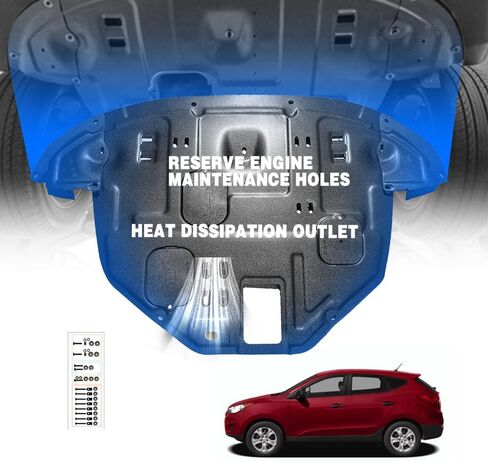 Engine Splash Shield Fit for Hyundai Tucson 2010 2011 2012 2013 2014 2015 Engine Case Guard Under Cover Compatible with Tucson Front Engine Guard Mud Flaps in Saudi Arabia
