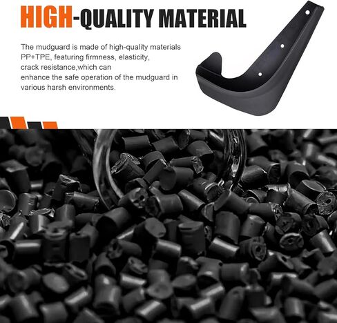 2 PCS Car Mud Flaps, Rear Tire Anti-splash Tight Fit Fender Mudguard Kit, Waterproof All-weather Chassis Protective Trim, Universal Easy Modification Accessory for Cars SUVs Trucks (Black) in Saudi Arabia
