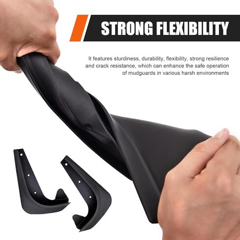 2 PCS Car Mud Flaps, Rear Tire Anti-splash Tight Fit Fender Mudguard Kit, Waterproof All-weather Chassis Protective Trim, Universal Easy Modification Accessory for Cars SUVs Trucks (Black) in Saudi Arabia