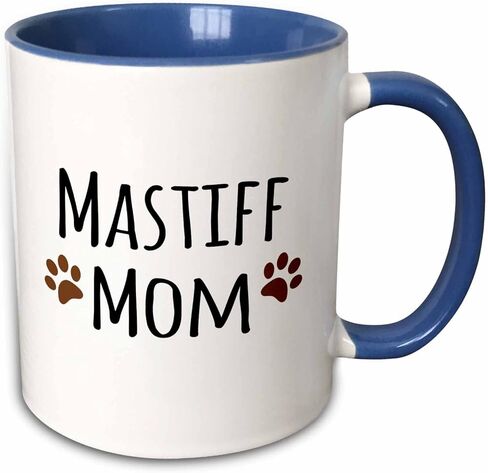 3Drose Mastiff Dog Mom Preder-Brown Muddy Paw Prints Doggy Lover ، 11 أوقية ، MUG_154158_6 in Saudi Arabia