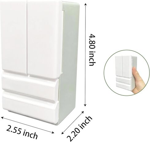 1:12 Mini Fridge Toy, Miniature Refrigerator Playset with 41pcs Mini Food Toys for Dollhouse Furniture & Kitchen Accessories in Saudi Arabia