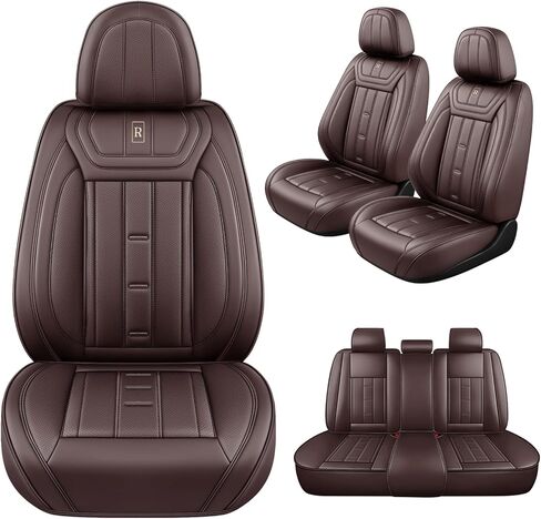 Car Seat Covers for Toyota Tundra 2000-2026, Waterproof Nappa Leather Full Set, Anti-Slip & Scratch-Resistant Custom Fit Toyota Tundra Seat Covers for 5 Seats (Grey) in Saudi Arabia