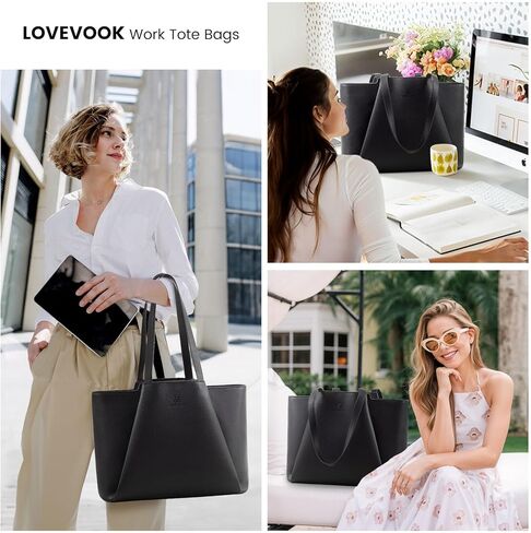 LOVEVOOK حقيبة كمبيوتر محمول للنساء باللون الأسود in Kuwait