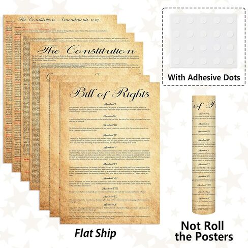 7 Pcs American Founding Documents Vintage Wall Art Set US Constitution Declaration Independence Bill of Rights Poster Collection Framed Historical Prints for Classroom Office Home Study Library Decor in Saudi Arabia