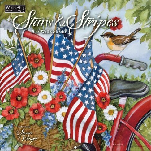 Stars and Stripes 2027 Wall Calendar by Susan Winget in Kuwait