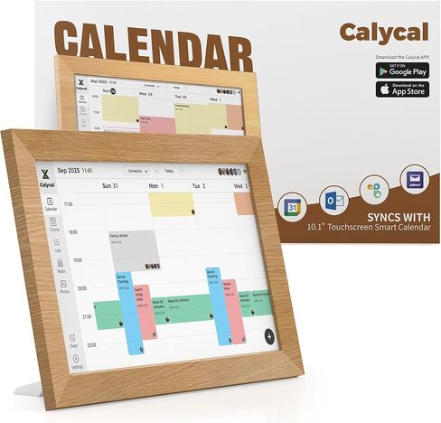 Calycal 10.1" Wall Planner Digital Calendar - Schedule Management, Chore Chart, Meal Planner, To Do List, and Digital Photo Frame,Smart Touchscreen Interactive Display, Perfectly Matches Home Decor in Saudi Arabia