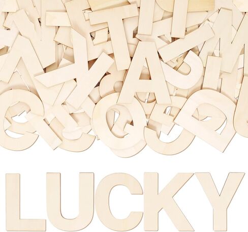 4 in Wooden Letters 52Pcs Wood Alphabet for Crafts Unfinished Wood Letter for Painting Wall Decor Letter Board for Home Decor Party Supplies in Saudi Arabia