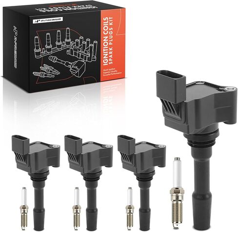 A-Premium Ignition Coil Pack and Iridium Spark Plugs Compatible with Volkswagen Jetta, Taos, 2022 2023 2024, 1.5L, Set of 8 in Kuwait