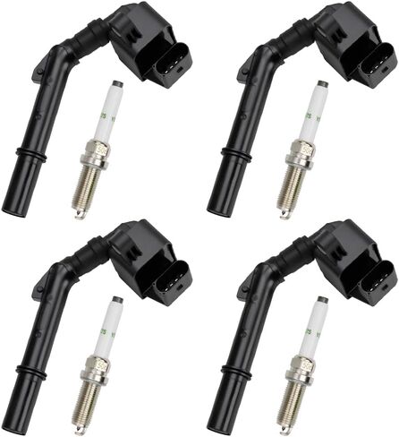 4PCS UF887 Ignition Coil and Spark Plugs Kit, Compatible With Mercedes-Benz 2.0L L4 Engine | A220 A35 C300 CLA250 CLA35 E350 GLA GLB GLC GLE 2019-2025 Models Replaces# A2649061200 2649061200 in Saudi Arabia