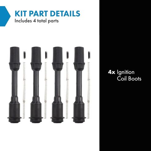 TRQ Ignition Coil Boot Set Compatible with 2013-2016 Ford Escape 2014-2019 Fiesta 2013-2014 Fusion 2014-2016 Transit Connect in Kuwait