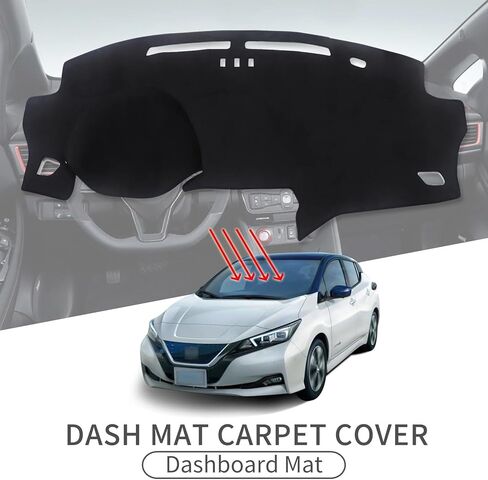 Dashboard Cover Mat for Nissan for Leaf 2017 2018 2019 2020 2021 2022 2023 Car Dashboard Mat Sunshade Protective Carpet Car Dashboard Cover(LHD Black) in Saudi Arabia