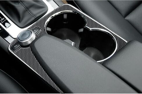 Real Carbon Fiber Compatible with Mercedes-Benz C-Class W204 C300 C350 C63 AMG 2008 2009 2010 2011 Sedan Accessories Car Dash Center Air Vent Sticker Cover Interior Decal Trim Decoration Black in Kuwait