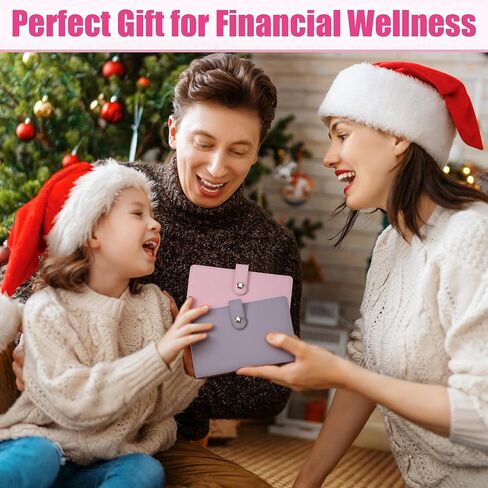 54Pcs 100 Envelopes Money Saving Challenge, Money Saving Binder Cash Including 2 Budget Binder & 48 Saving Challenge Tracker Card with Cover for Money Saving Budgeting (Pink & Purple) in Saudi Arabia