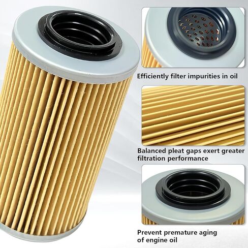 420956740 فلتر الزيت وقابس الإشعال O-Ring لـ Sea-Doo PWC 4-Tec Models 2002 & Up GTI 130 150 155 GTR GTX GTS 130 155 215 230 255 260 RXP 155 215 RXT 215 255 260-2 Pack 420956741 DCPR8E in Kuwait