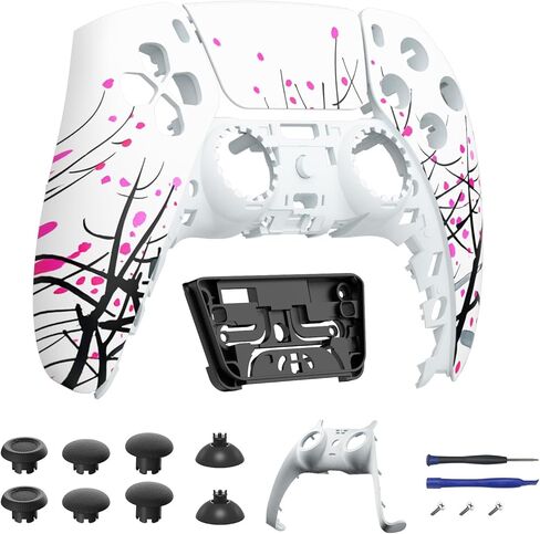 Touchpad Front Shell Compatible with PS5 Controller BDM-010 020 030 040 050, Replacement Faceplate Custom Touch Pad Cover Set and Decorative Trim Shell with Thumbsticks Kits for PS5 Controller in Saudi Arabia