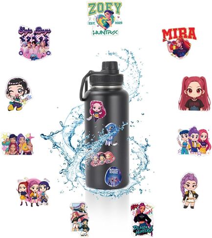 110Pcs Cute Anime Stickers, Cartoon PVC Movie Decals, Perfect for Laptop, Phone Case, Helmet, Water Bottle, Travel Case, Guitar, Ideal Gift for Adults in Saudi Arabia