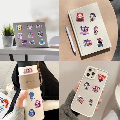110Pcs Cute Anime Stickers, Cartoon PVC Movie Decals, Perfect for Laptop, Phone Case, Helmet, Water Bottle, Travel Case, Guitar, Ideal Gift for Adults in Saudi Arabia
