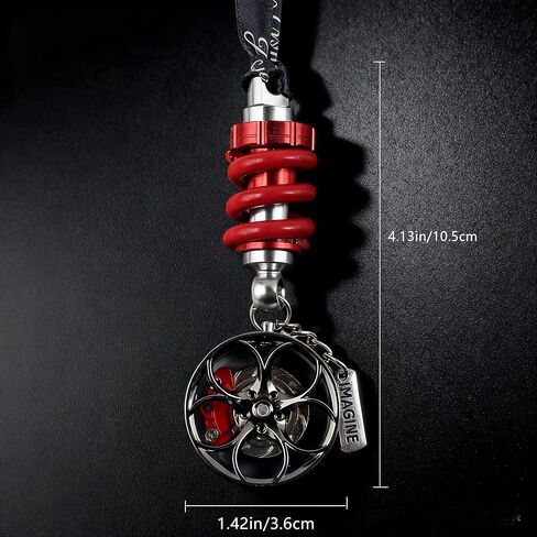 A gift box containing cool car wheel hub brake calipers and shock absorber car rearview mirror decorations. The brake calipers can rotate. It is a must-have for car enthusiasts. in Kuwait
