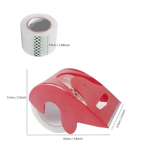 Heavy Duty Packaging Tape, 1.88" x 30 yd, Designed for Packing, Shipping and Mailing, Strong Seal on All Box Types, 1.5" Core, Clear, 6 Roll with Dispenser in Saudi Arabia