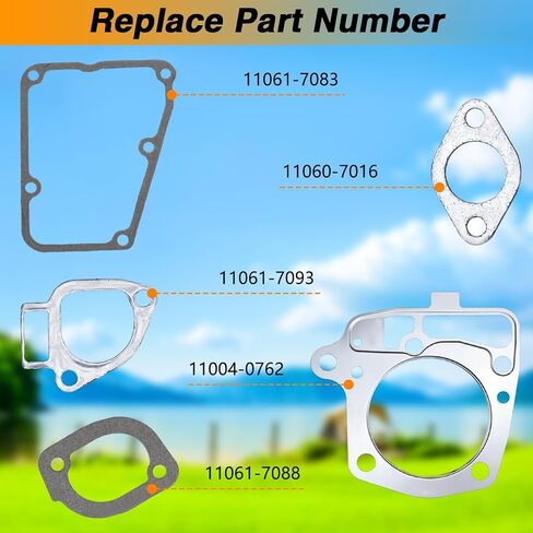 FUSCH Lawn Mower Head Gasket Kit Compatible with FR651V FR691V FR730V 4 Stroke Engine Replace#: 11004-7026 11004-7062 in Kuwait