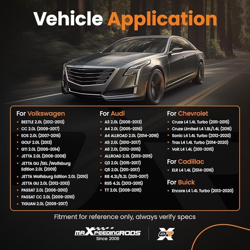 maxpeedingrods 4 قطع شمعات الإشعال إيريديوم PFR7S8EG 1675 لأودي A3 A4 A5 A6 Q3 Q5 R8 RS5 TT، لفولكس واجن CC جيتا جولف باسات تيجوان، لتشيفي كروز سونيك تراكس فولت، لكاديلاك بويك in Kuwait