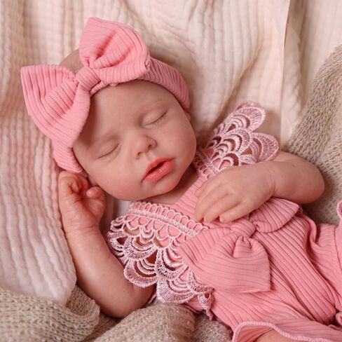 BABESIDE Silicone Baby Doll - 16 Inch Weighted 4 Pounds, [NOT Vinyl] Reborn Baby Dolls Silicone Full Body Real Life Baby Dolls Gift with Accessories for Kids 3+ & Collectors in Kuwait