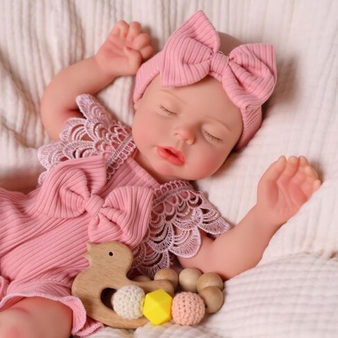 BABESIDE Silicone Baby Doll - 16 Inch Weighted 4 Pounds, [NOT Vinyl] Reborn Baby Dolls Silicone Full Body Real Life Baby Dolls Gift with Accessories for Kids 3+ & Collectors in Kuwait
