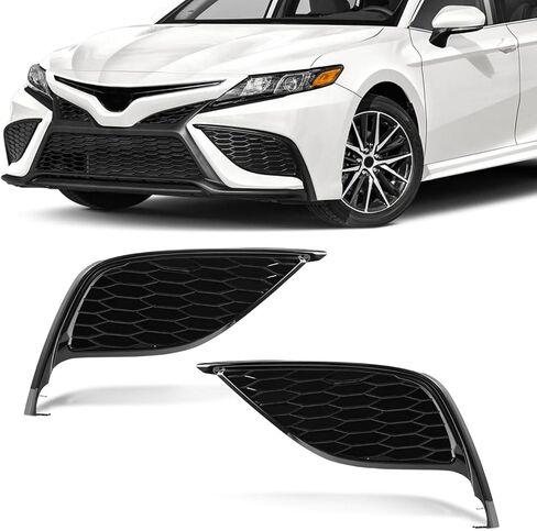 Fog Light Cover Compatible with Toyota Camry SE XSE Gloss 2021 2022 2023 Front Bumper Fog Lamp Frame Cover Replacement for TO1039243 TO1038243 81481-06240 81482-06200 in Saudi Arabia