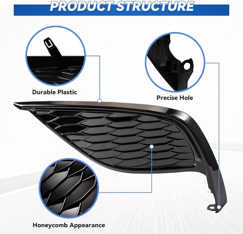Fog Light Cover Compatible with Toyota Camry SE XSE Gloss 2021 2022 2023 Front Bumper Fog Lamp Frame Cover Replacement for TO1039243 TO1038243 81481-06240 81482-06200 in Saudi Arabia
